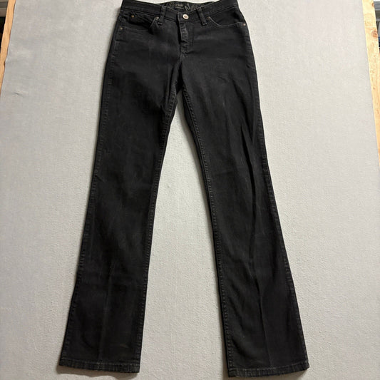 Wrangler Q-Baby Ultimate Riding Jeans Womens 7/8x36 Black No Gap Waistband