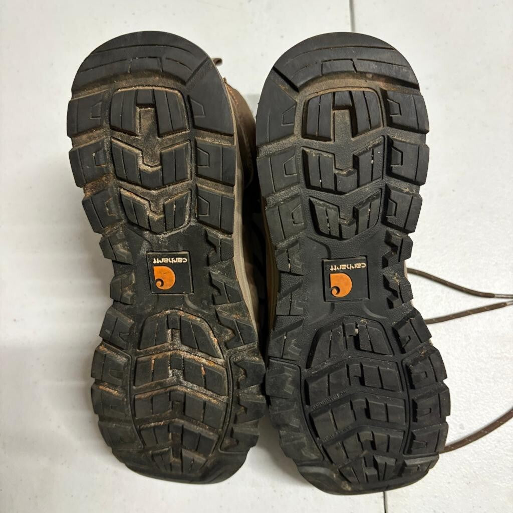Carhartt Force 5-Inch Waterproof Work Boots Mens Size 8 Brown Leather FH5520-M