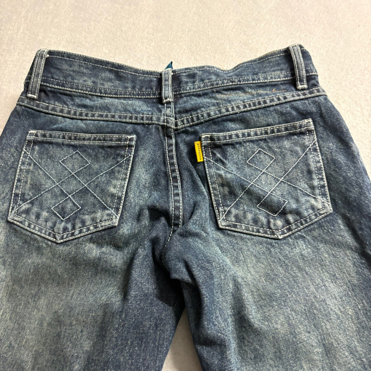 Dollhouse Flare Jeans Womens Size 1/2 Blue Denim Low Rise Y2K Vintage 100%