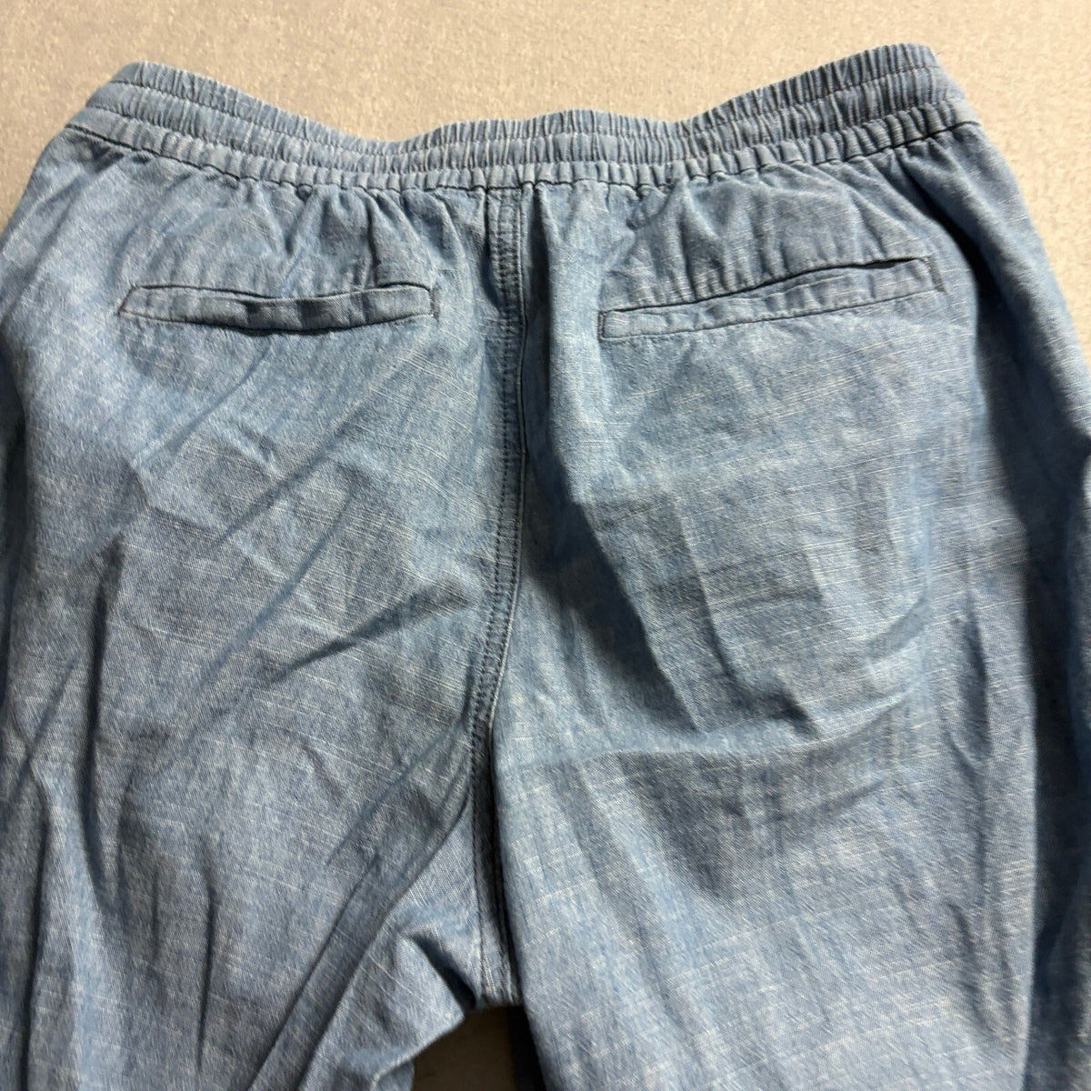 J.Crew Point Sur Chambray Jogger Pants Womens Size 4 Blue Cotton Drawstring