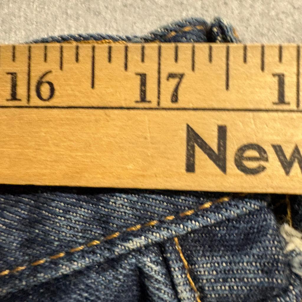 Levis 505 Regular Fit Distressed Jeans Mens 36x29 Blue Denim Heavy Destroyed