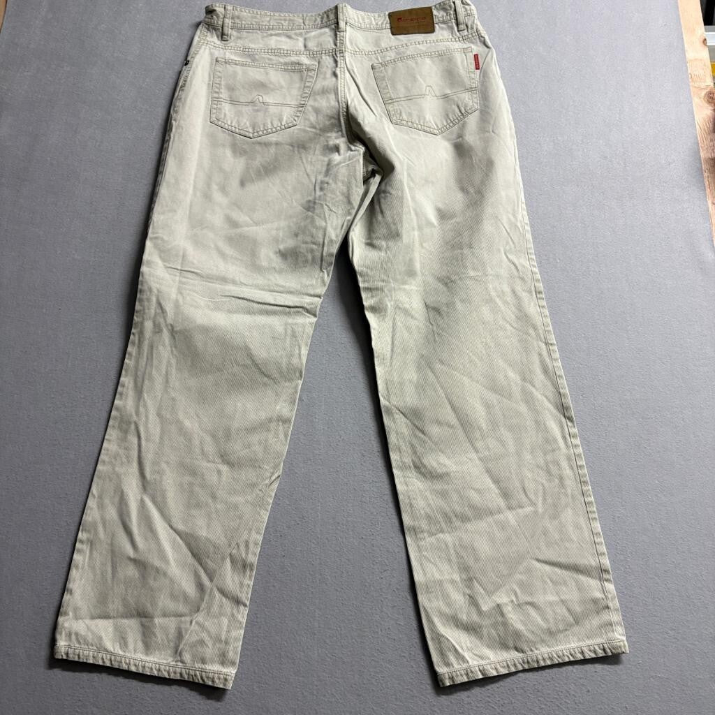 Alberto Tim Corduroy Pants Mens 54 Beige Fine Cotele Straight Leg Cord Pants