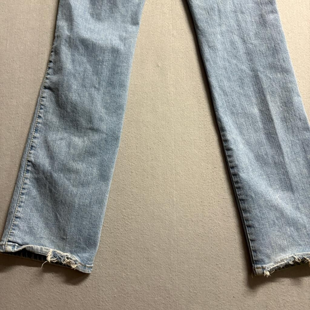 Wrangler Aura Bootcut Jeans Womens 26x32 Light Wash Regular Rise Denim