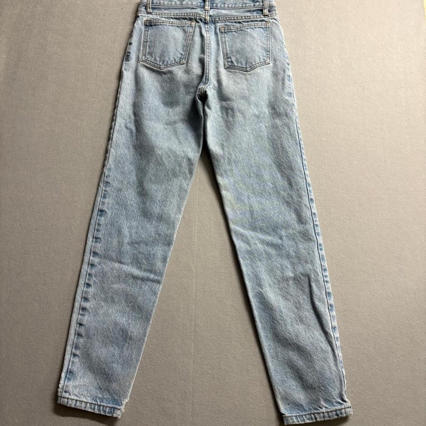 John Galt Brandy Melville Womens Jeans Size S Light Wash High Rise Mom Straight