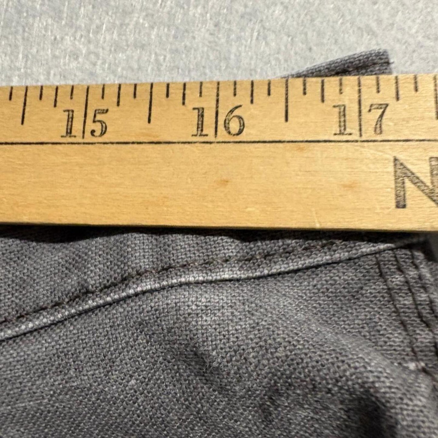 Genuine Dickies Mens Carpenter Pants 34x32 Gray Canvas Utility Workwear
