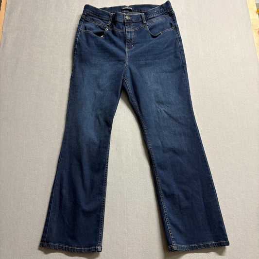 Calvin Klein Jeans Womens 16/33 Blue Denim Repreve Stretch Bootcut Jeans