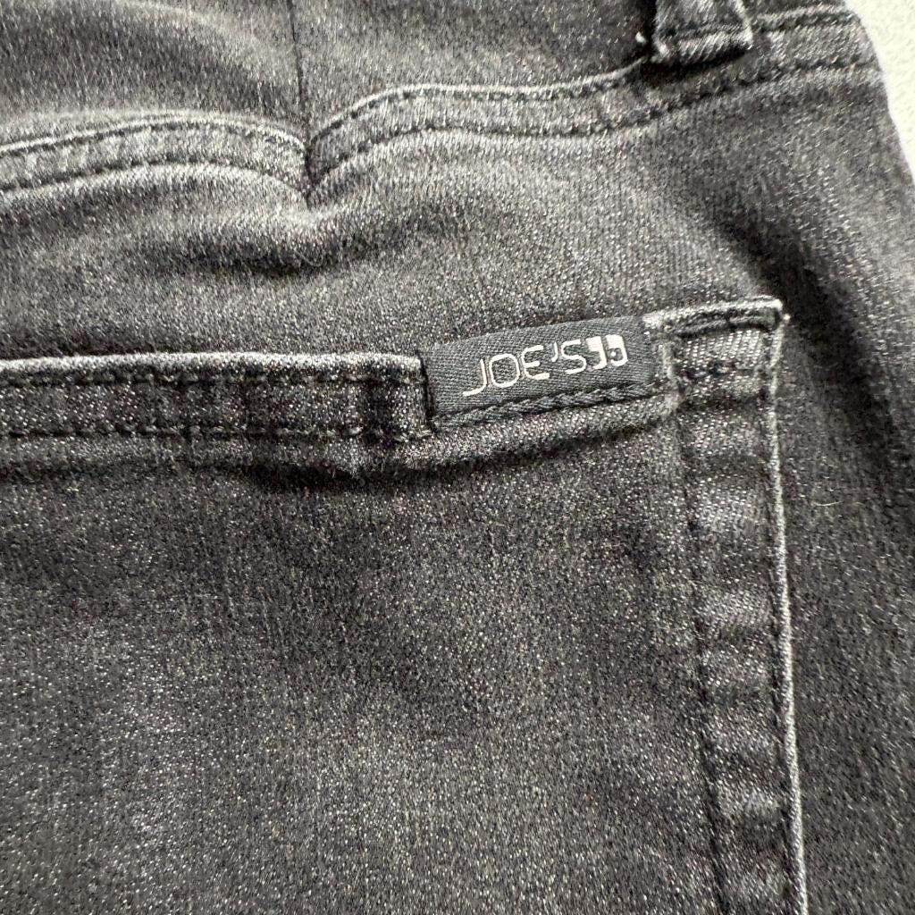 Joe's Jeans Womens 27 Wide Leg Full Length Joy Ride Black Raw Hem Denim