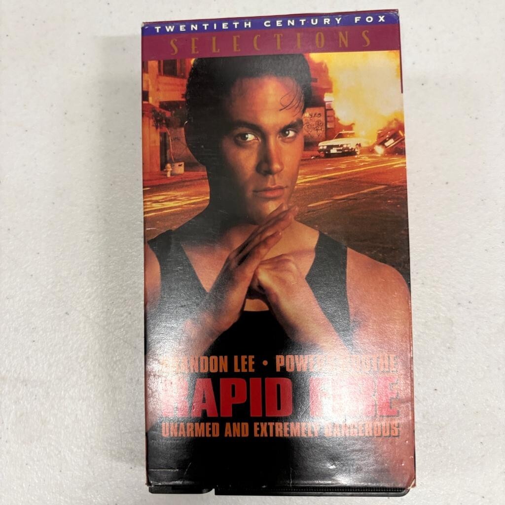 Rapid Fire VHS 1992 Brandon Lee Powers Boothe Martial Arts Action Movie