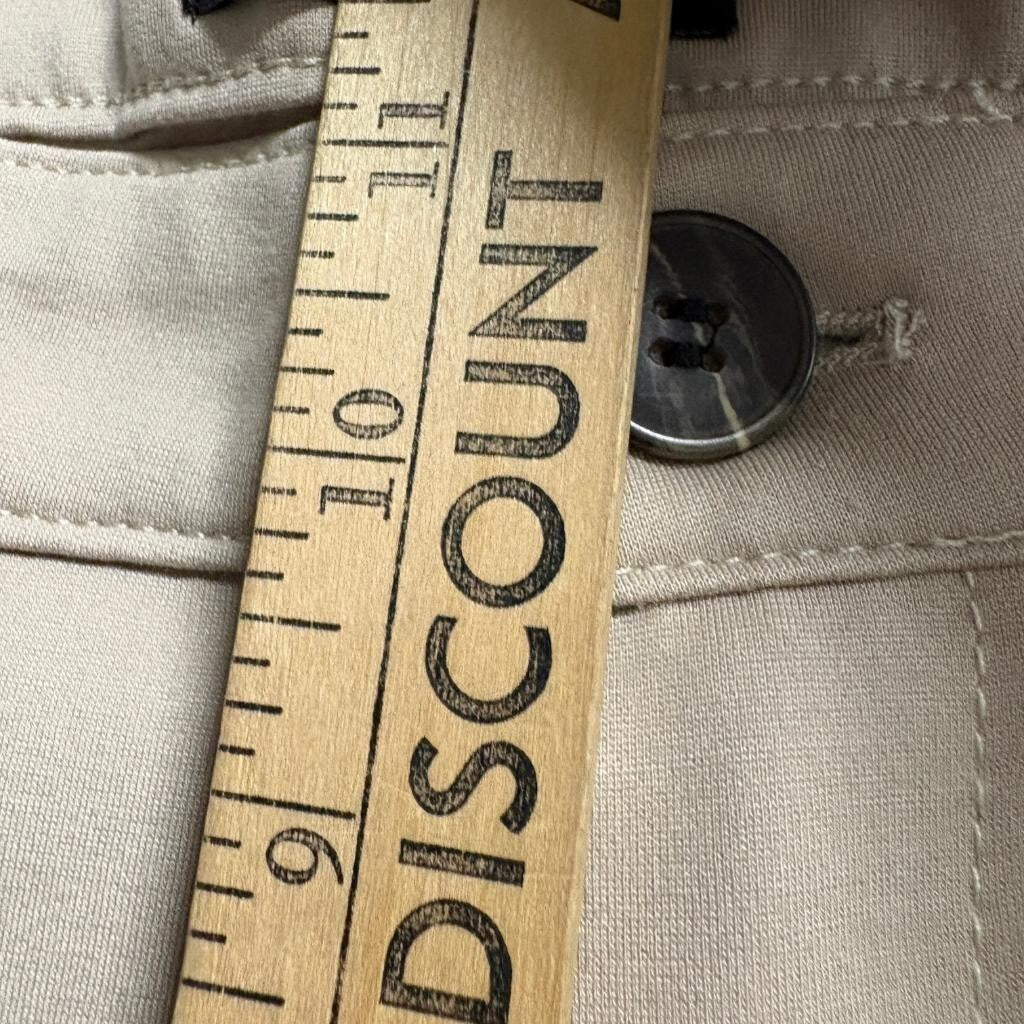 Gingtto Skinny Fit Pants Mens 34 Beige Khaki Stretch Chino Trousers New