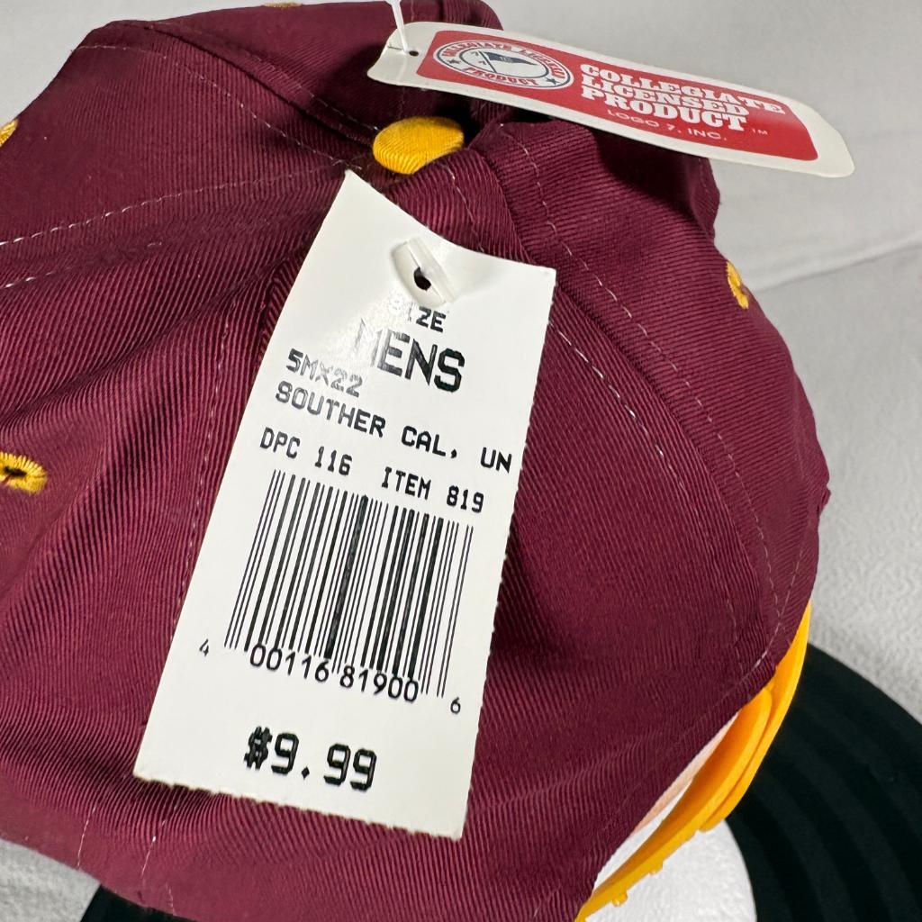 Vintage USC Trojans Logo 7 Snapback Hat Cap Mens One Size NWT Deadstock 90s