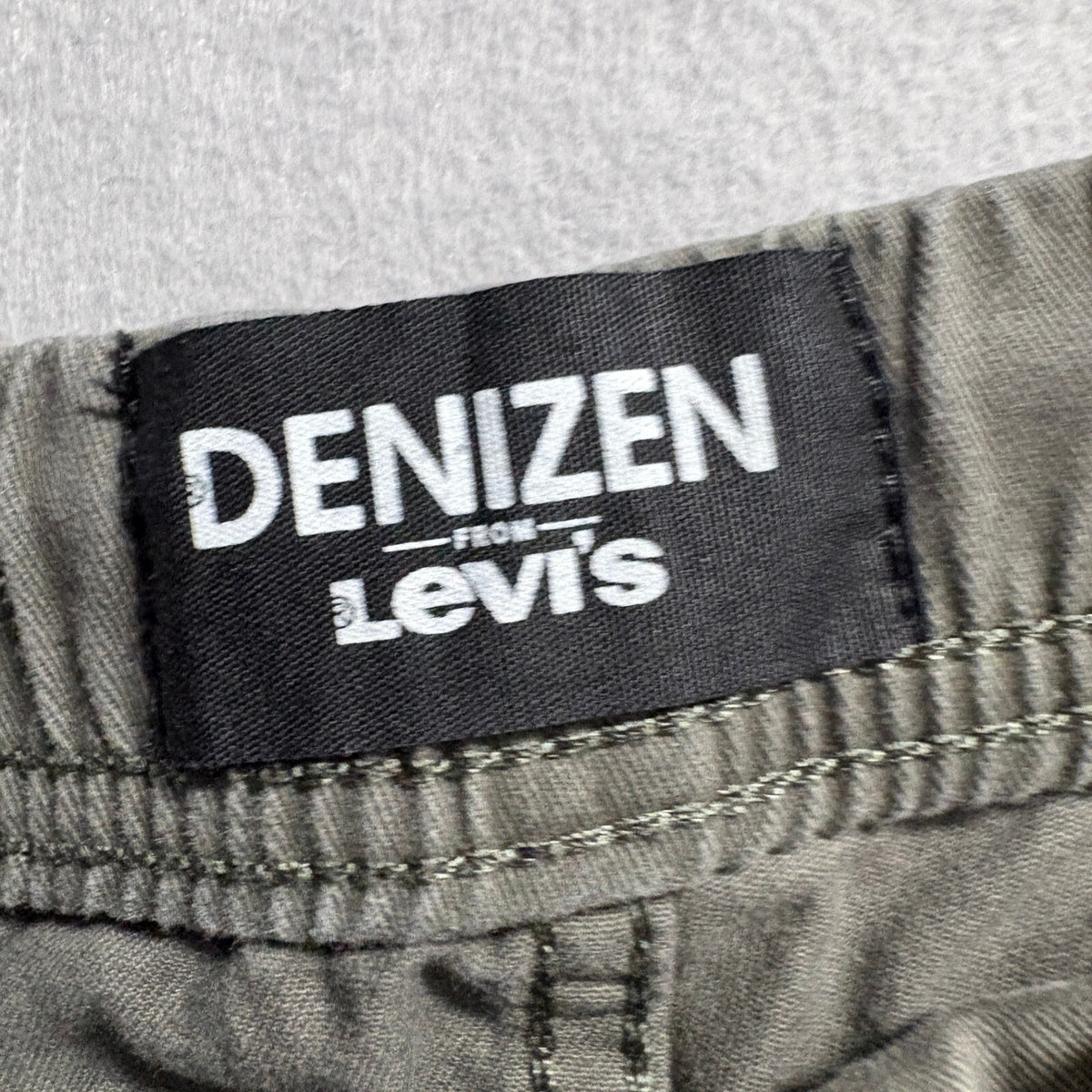 Denizen from Levis Mens Jogger Pants Green Cotton Stretch Elastic Waist Size