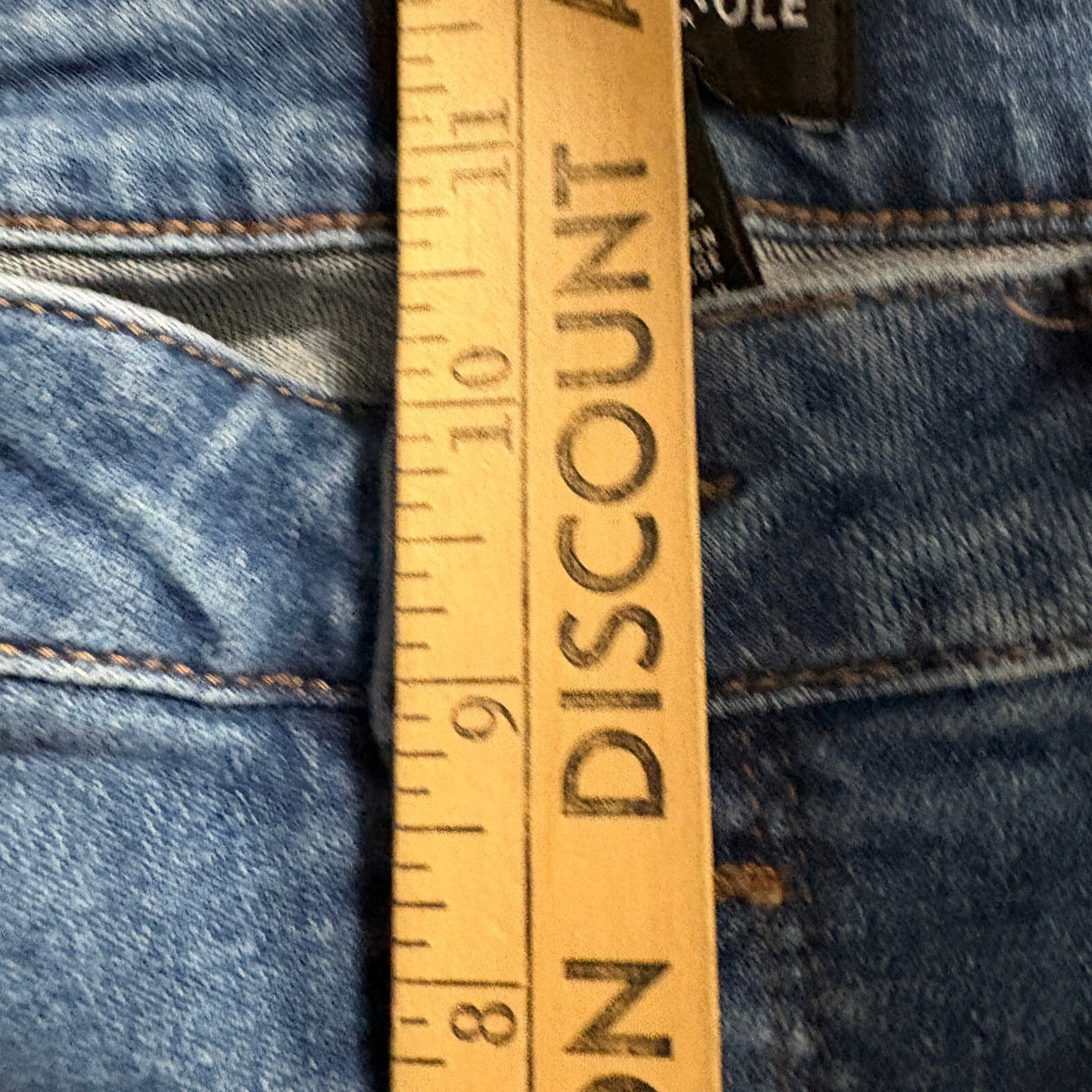 Kenneth Cole New York Jeans Womens 10 Blue Denim High Rise Exposed Button Fly