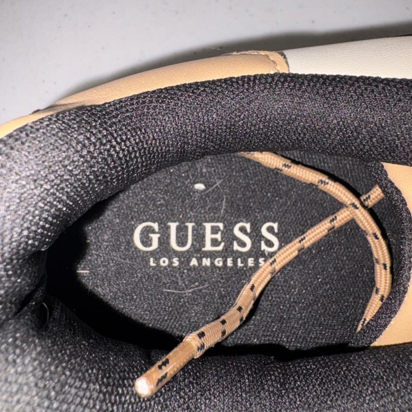 Guess WGOUST-R Womens Platform Sneakers Size 10M Beige Pink Chunky Dad Shoes