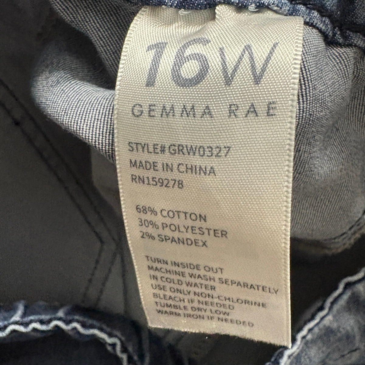 Gemma Rae Denim Jogger Pants Womens Plus 16W Medium Wash Stretch Elastic Waist