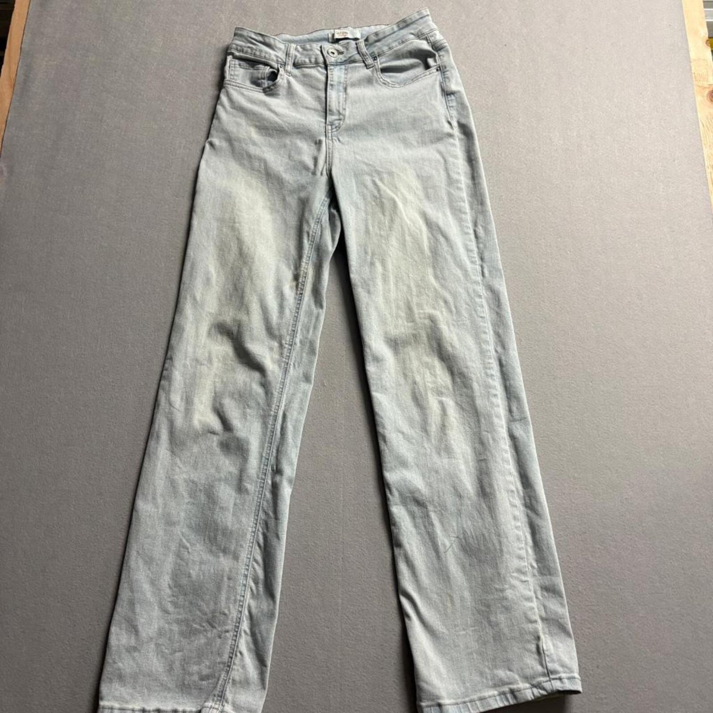 California Vintage Jeans Womens 27 Light Wash Denim Wide Leg High Rise Stretch
