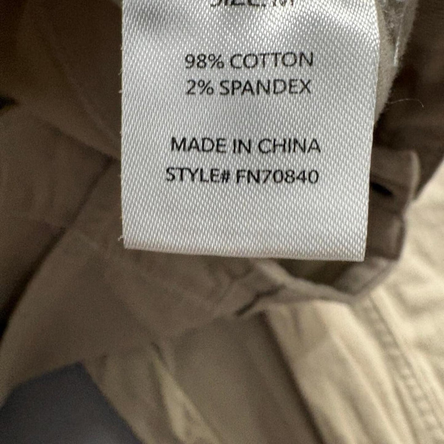 Fashion Nova Womens Cargo Pants Size M Beige Cotton Blend Elastic Waist Utility