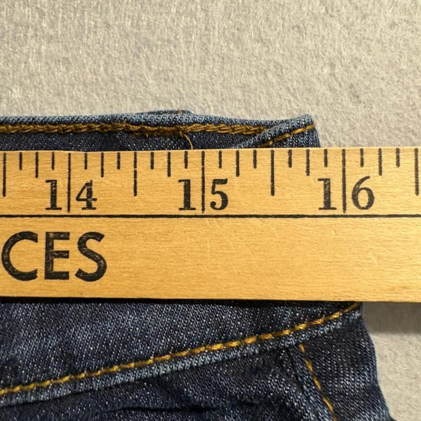 Else Jeans Womens 30 Blue Denim Mid Rise Bootcut Raw Fray Hem Stretch