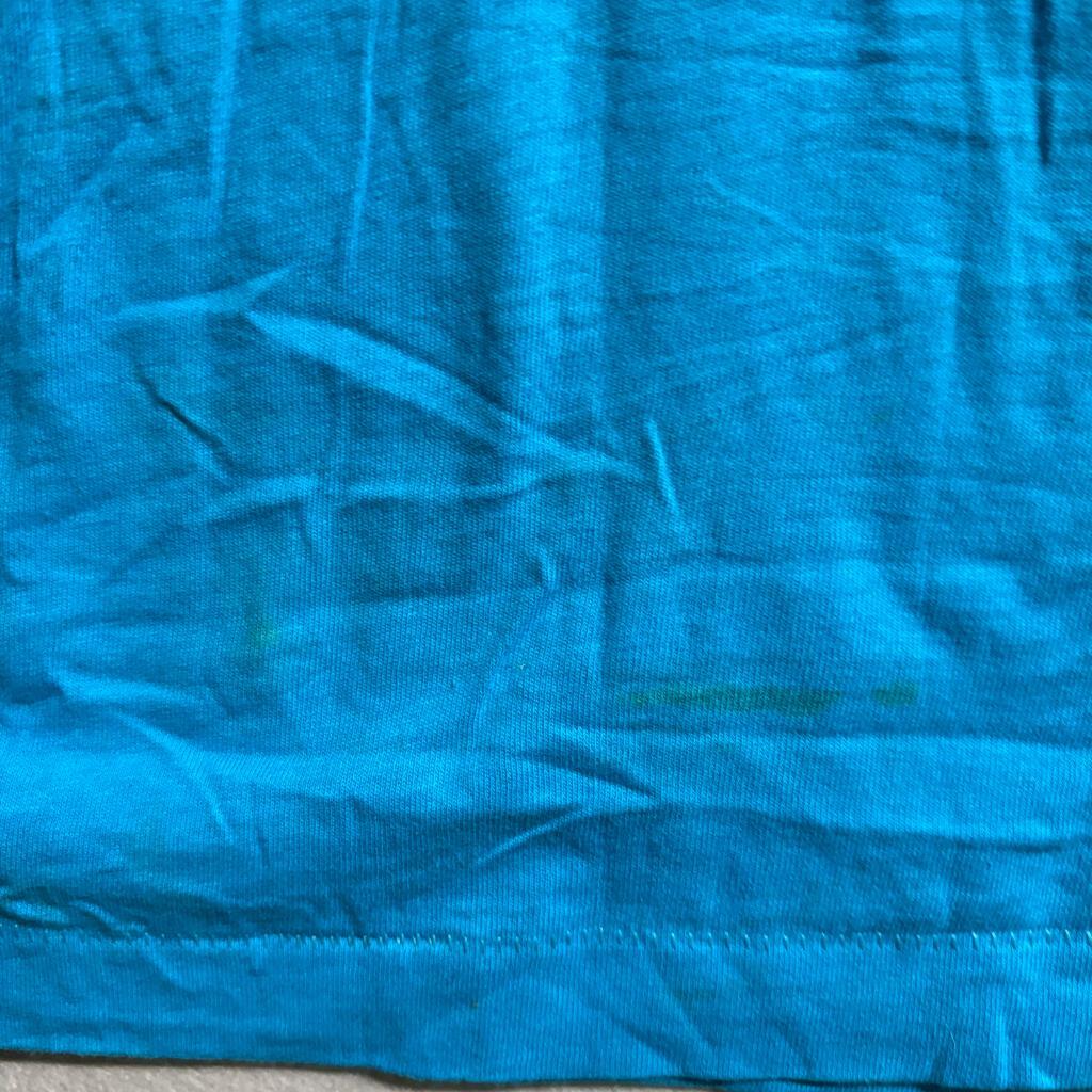 Vintage Fruit of the Loom Pocket T-Shirt Mens XL Blue Blank Single Stitch USA