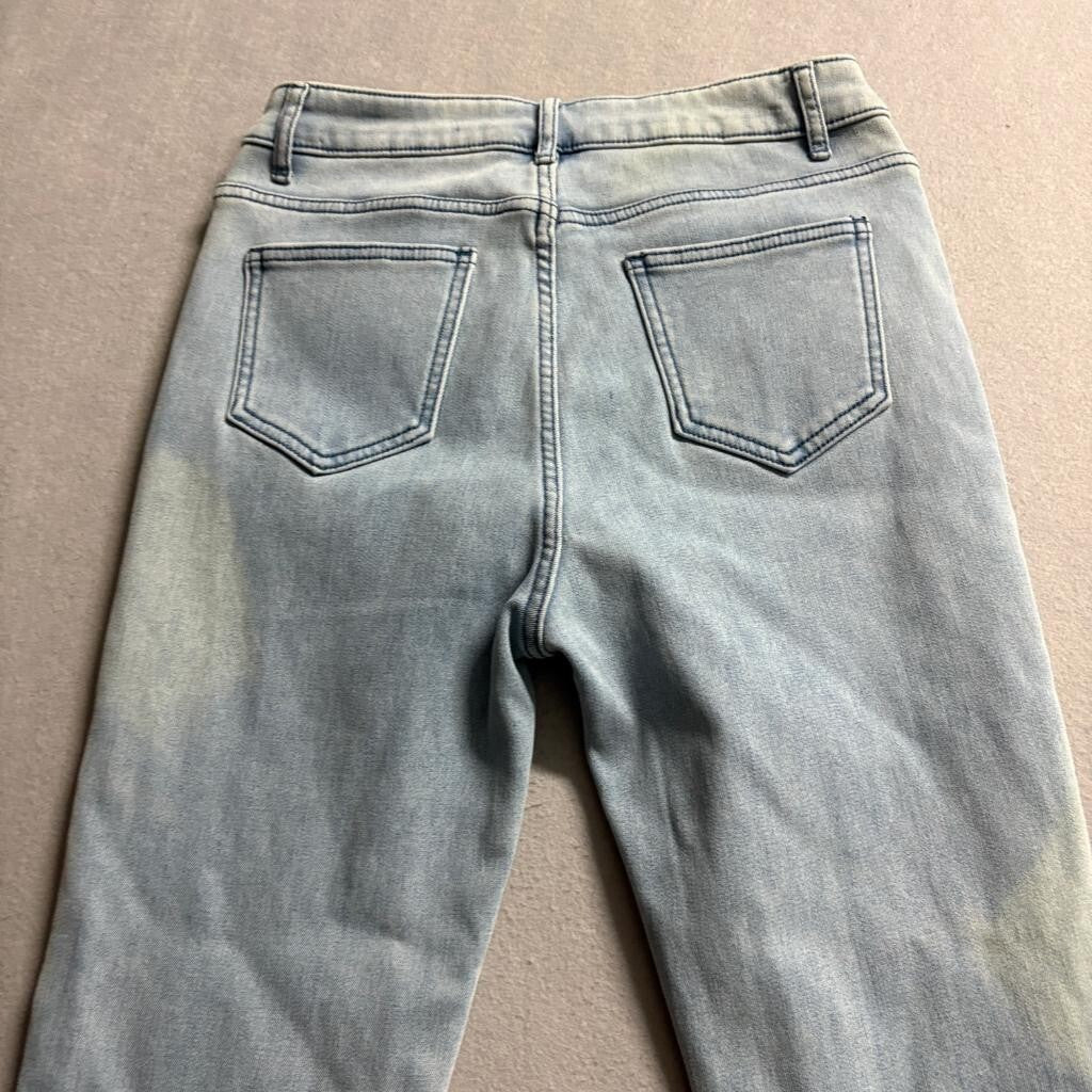 Yedia Fleece Lined Skinny Jeans Womens Size M Light Wash Denim High Rise Warm