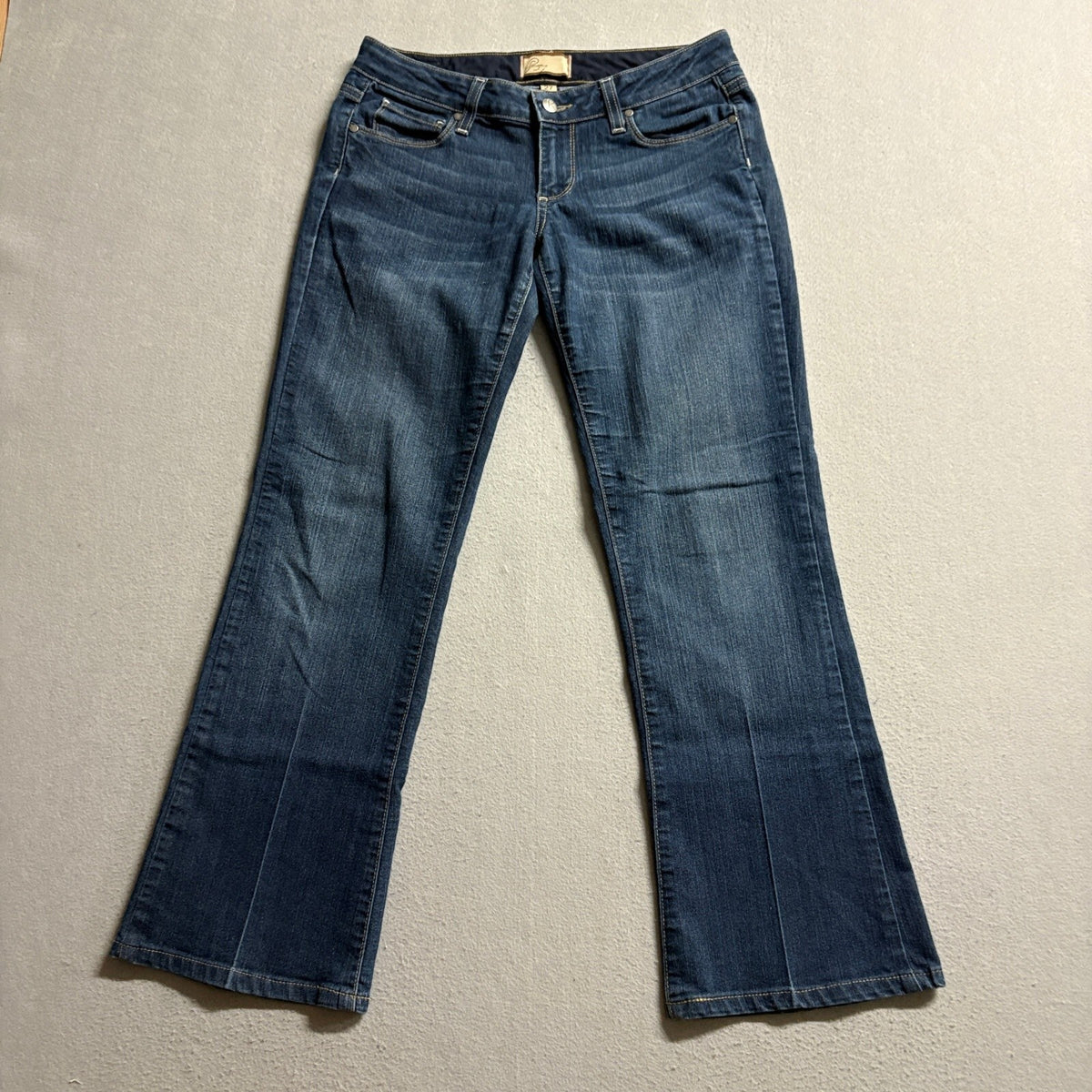 Paige Denim Canyon Bootcut Jeans Womens 27 Medium Wash Stretch Blue Low Rise USA