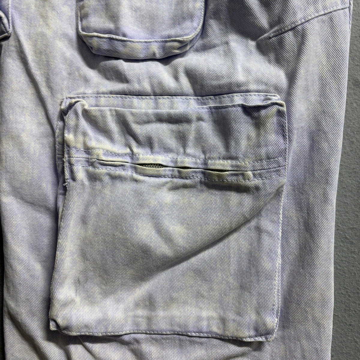 Fashion Nova Lily High Rise Cargo Jeans Womens Plus Size 18 Lavender Denim Pants