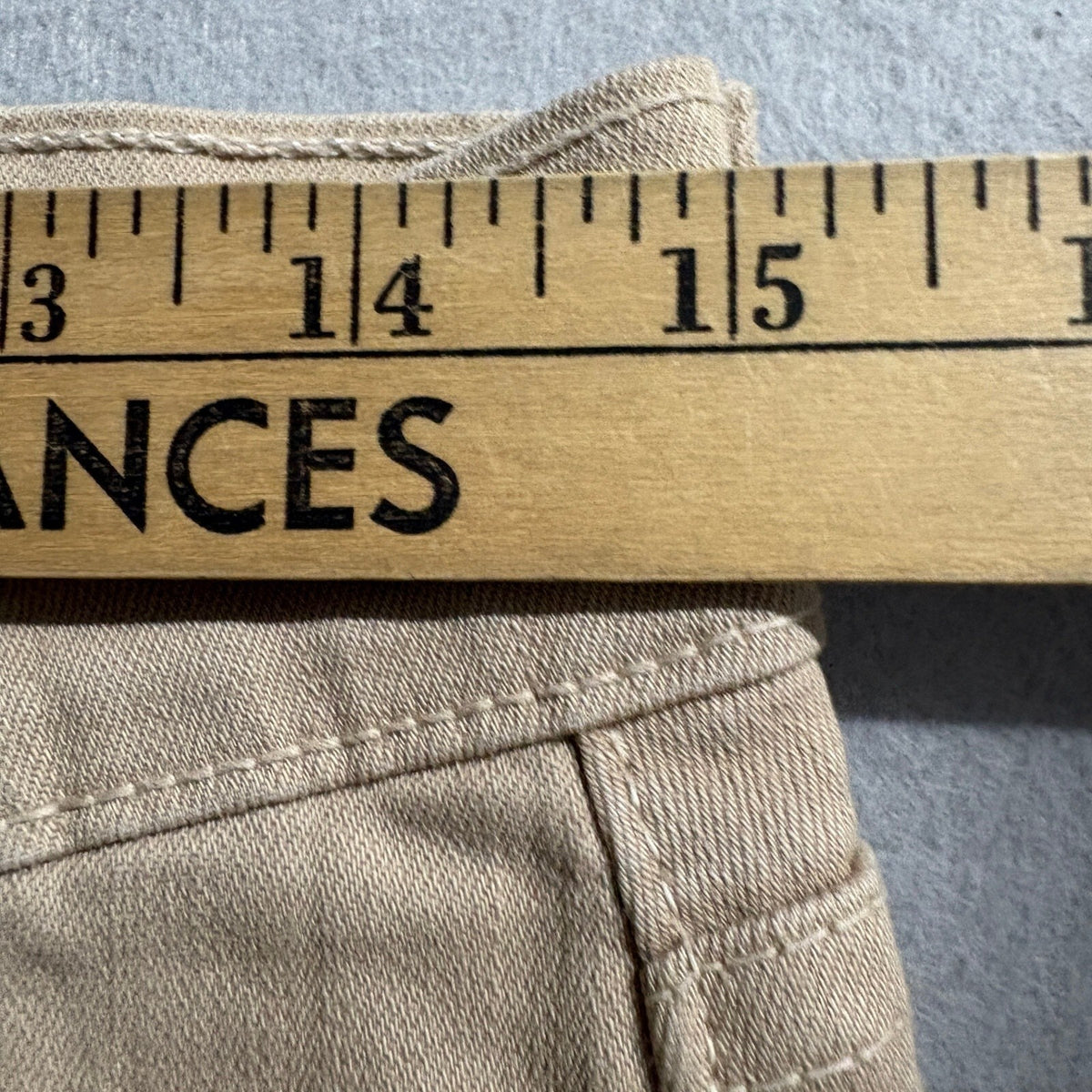 NYDJ Crop Jeans Womens Size 4 Beige Khaki Tan Denim Cropped Pants Side Slit