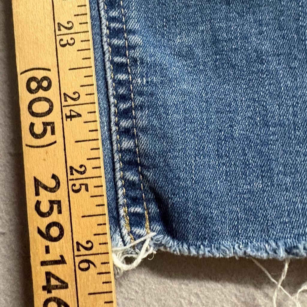 Lucky Brand Bridgette High Rise Skinny Jeans Womens 0/25 Blue Button Fly Raw Hem