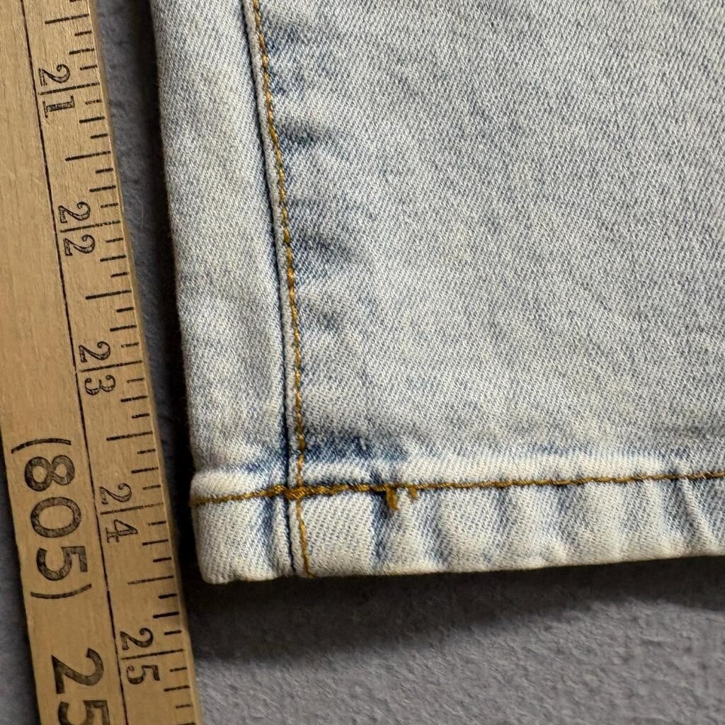 Cotton On Stretch Mom Jeans Womens US 6 Light Wash Distressed High Rise Denim