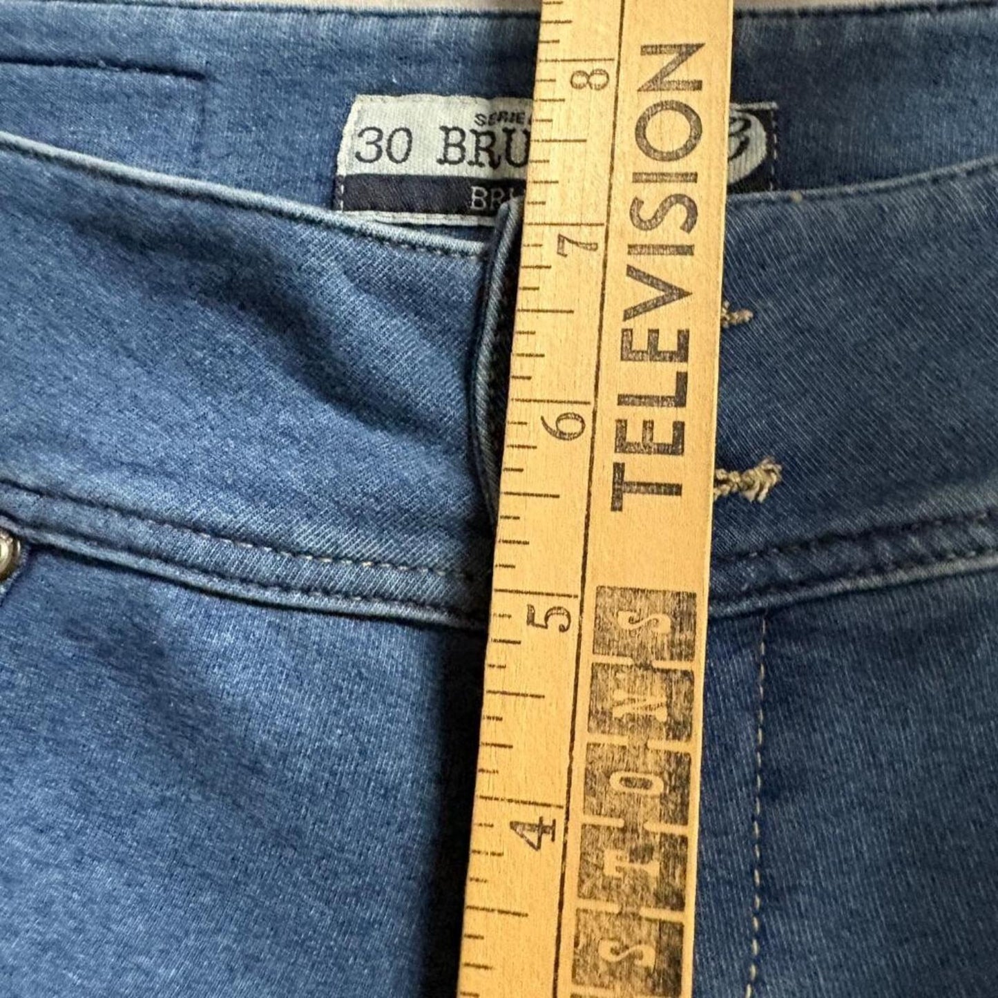 Brunt Jeans Womens 30x32 Blue Denim Low Rise Straight Leg Stretch Knit Jeggings
