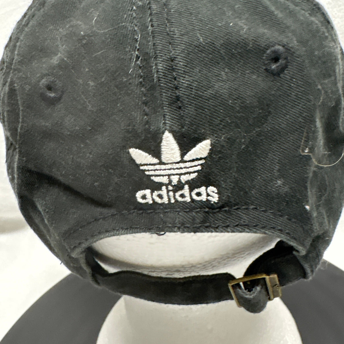 Adidas Originals Trefoil Logo Strapback Baseball Hat Cap Black OSFA Adjustable - Photo 5