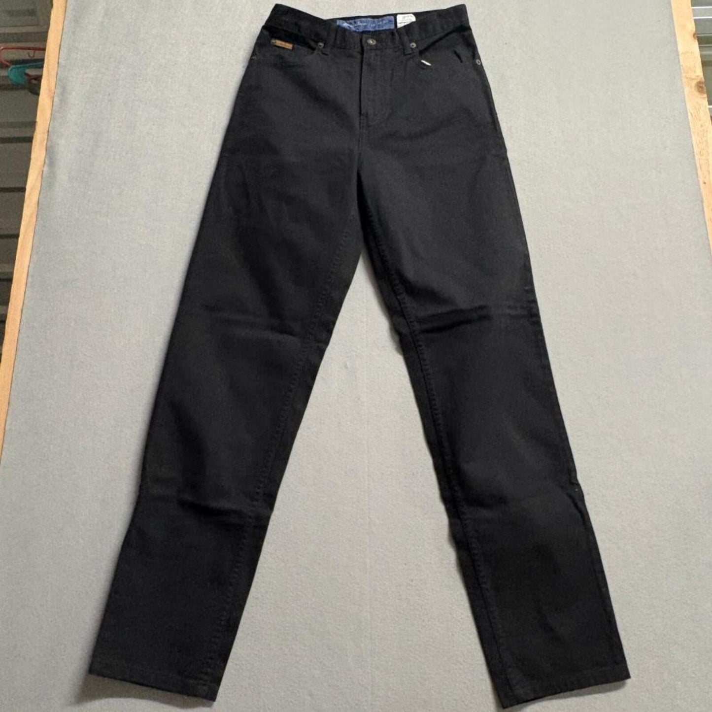 Eddie Bauer Loose Fit Jeans Womens Tall 10 Black Denim High Rise Straight Leg