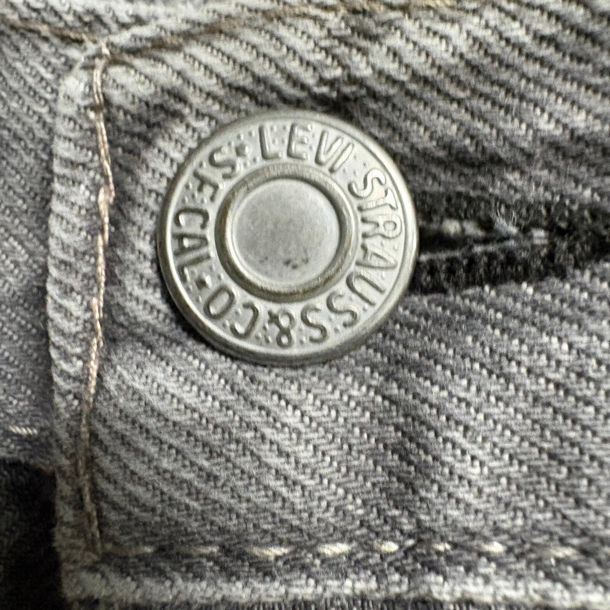 Levi's 569 Loose Straight Jeans Mens 34x34 Gray Denim Pants Actual 34x30.5