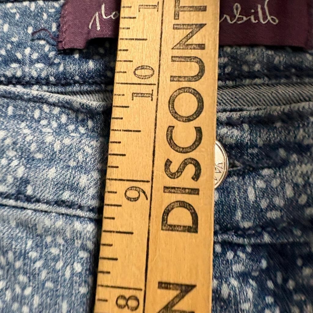 Gloria Vanderbilt Amanda Jeans Womens 4P Blue Patterned Stretch Denim Petite