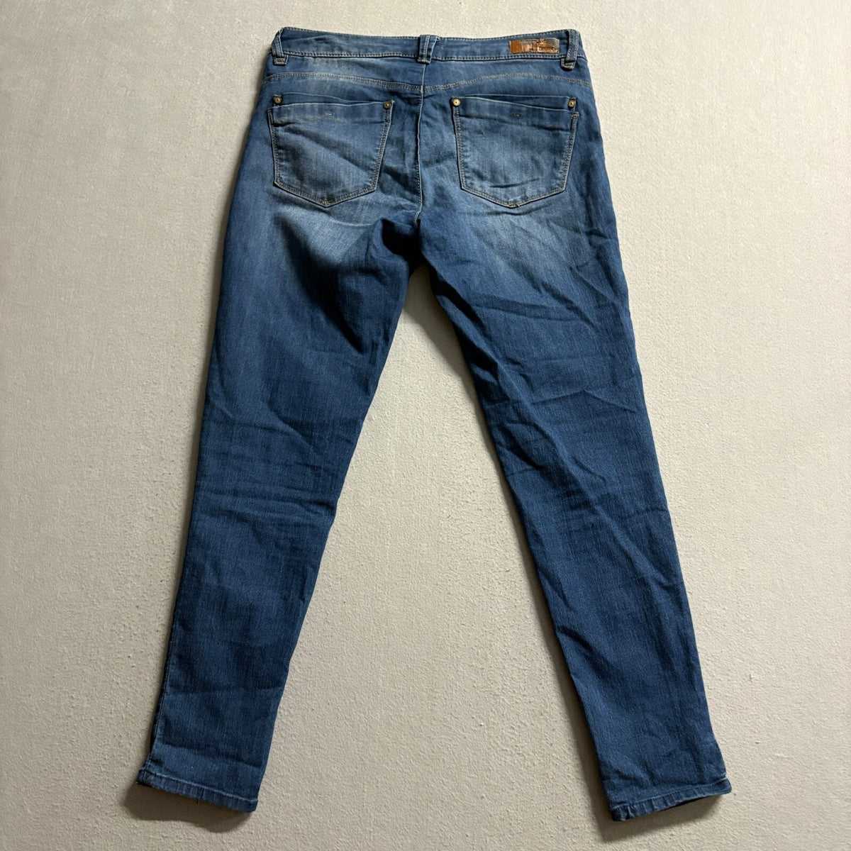 Democracy Freedom Ankle Skimmer Jeans Womens 6 Blue Denim Stretch Crop