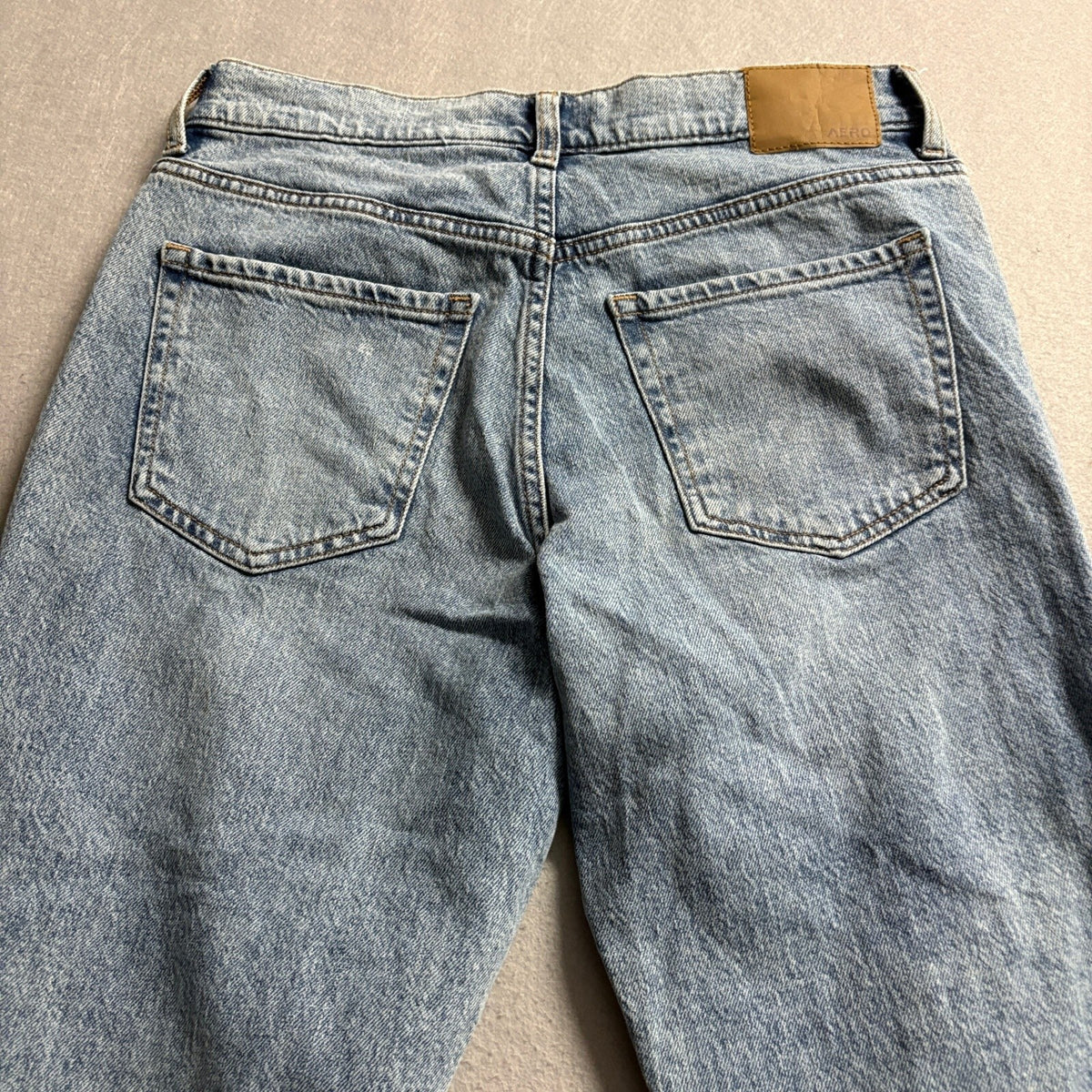 Aeropostale High Rise Flare Jeans Womens Size 6R Light Wash Distressed Denim