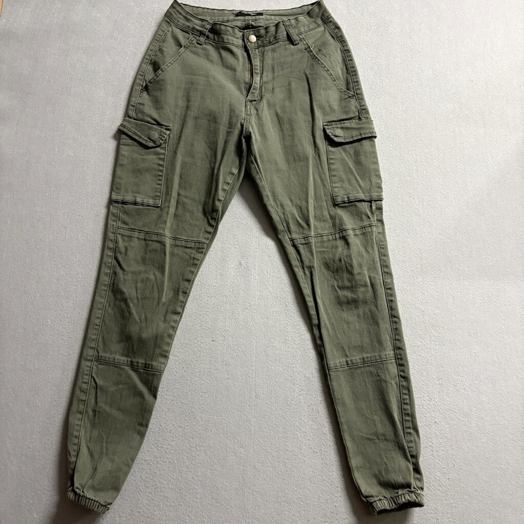 American Bazi Olive Green Cargo Jogger Pants Womens Medium Stretch Utility