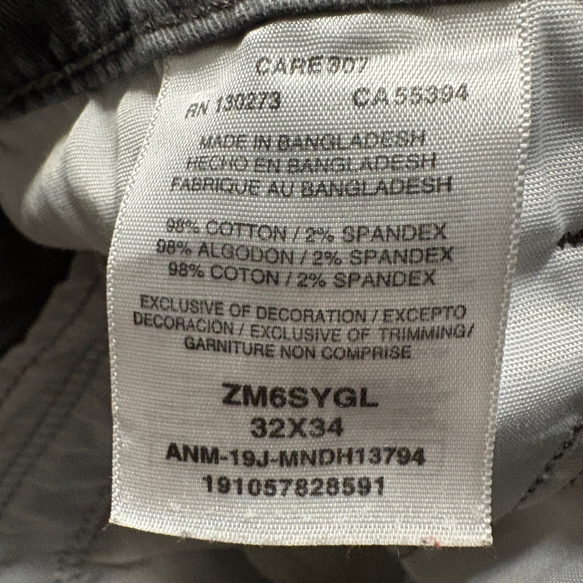 Wrangler Authentics Mens Cargo Pants 32x34 Gray Camo Stretch Twill ZM6SYGL