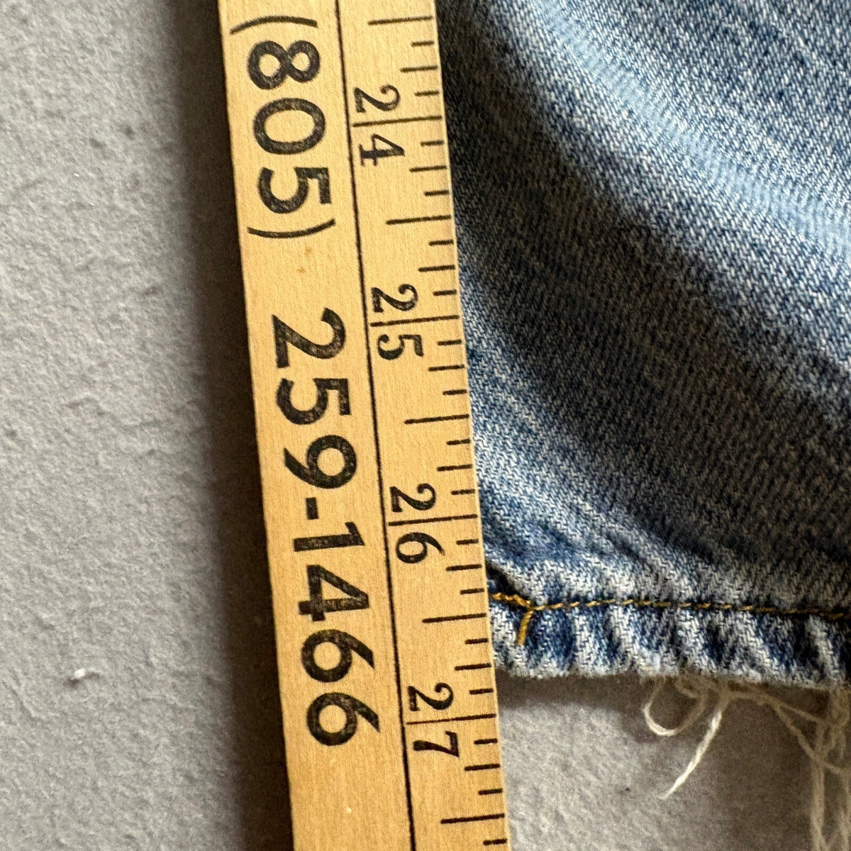 S.O.N.G. Wide Leg Jeans Womens Size 1/25 Blue Denim High Rise Distressed Hem