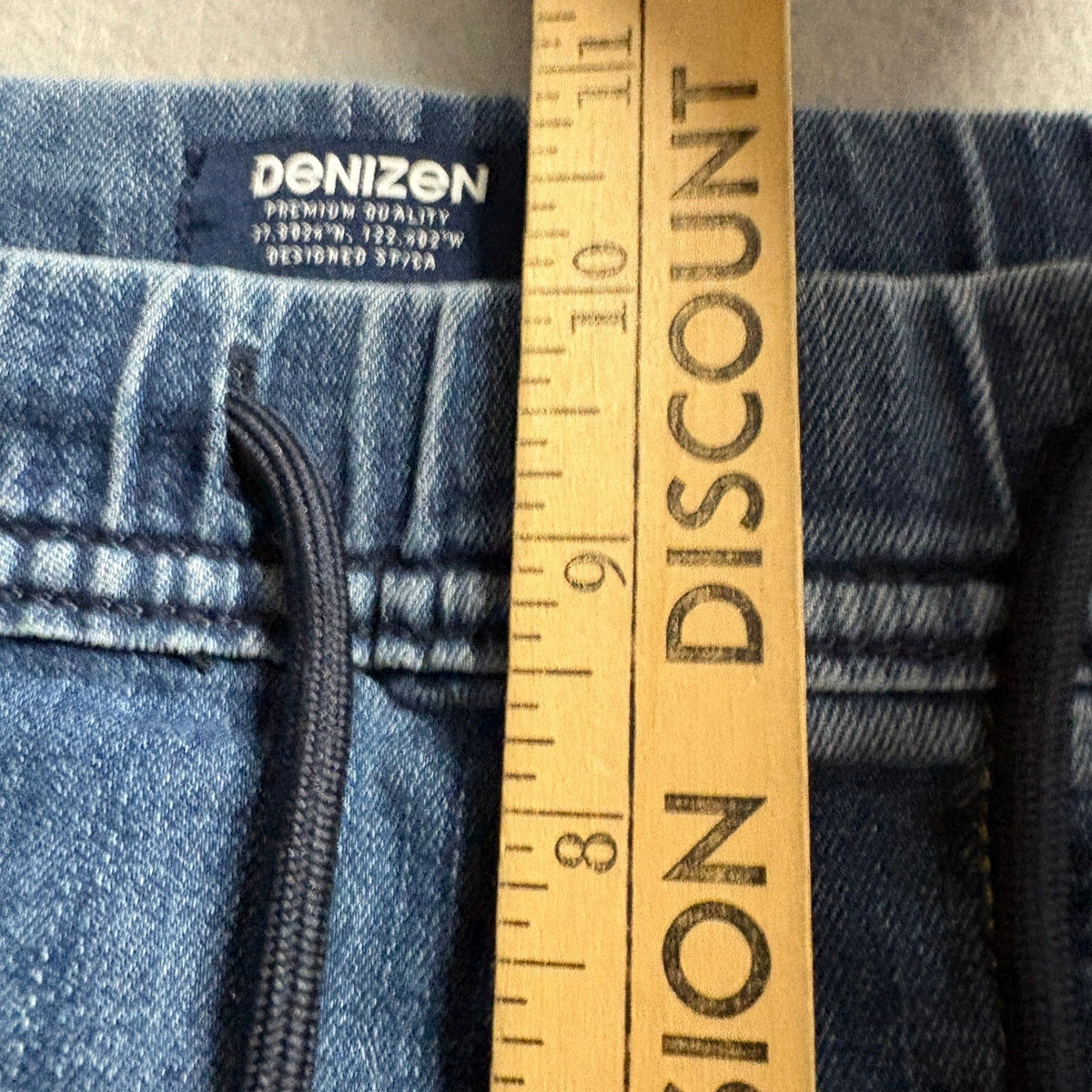 Denizen Levi Strauss Mens Jogger Pants Blue Denim Elastic Waist Stretch