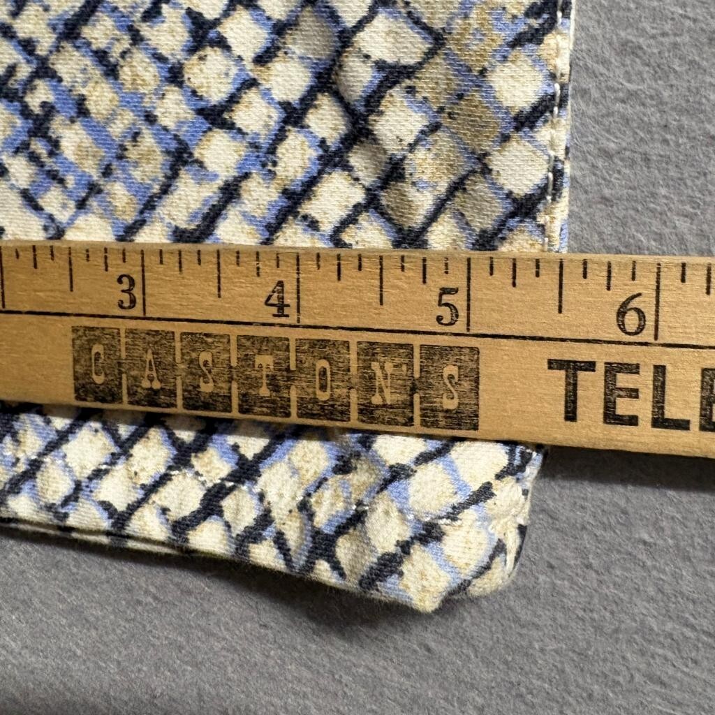 J.McLaughlin Womens Pants Size 2 Blue Beige Snakeskin Print Cotton Stretch Slim