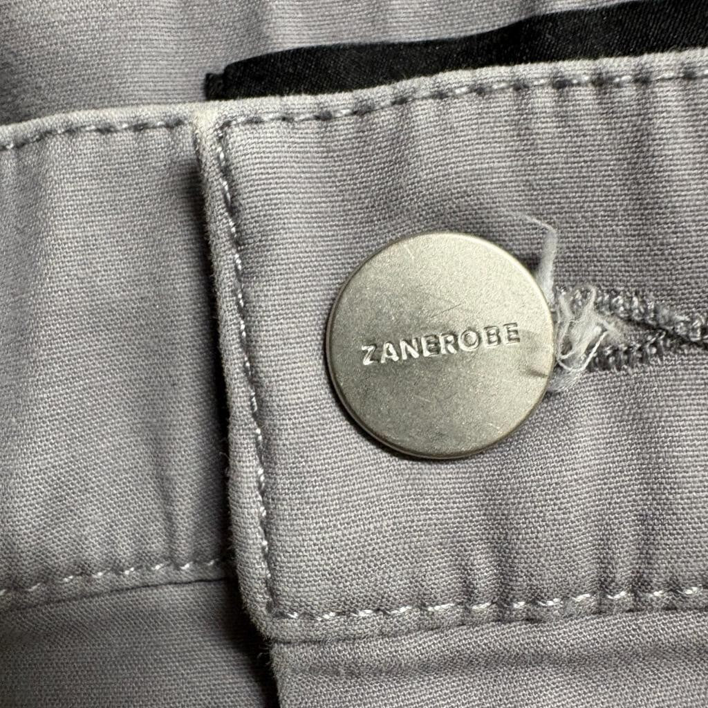 Zanerobe Sureshot Chino Pants Mens 32 Gray Elastic Cuff Stretch Joggers