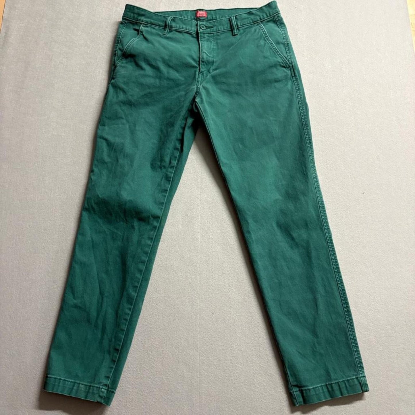 Levi's XX Chino Relaxed Taper Pants Mens 34x32 Green Stretch Cotton Casual