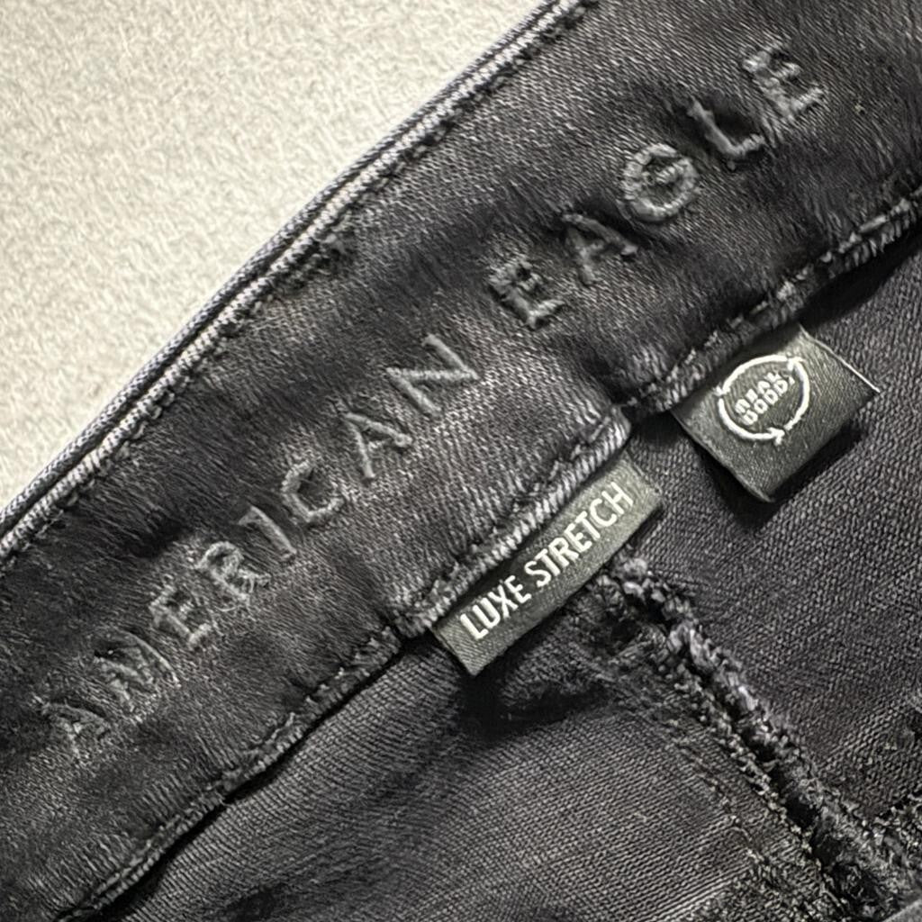 American Eagle High Rise Jegging Womens Size 16 Regular Black Luxe Stretch Jeans