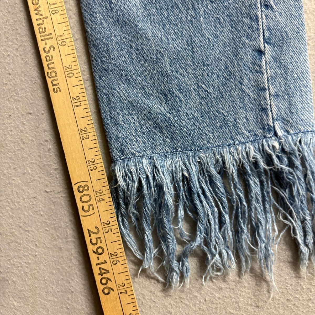 3x1 NYC W3 Fringe Crop Jeans Womens Size 25 Blue Denim Straight Leg Made in USA