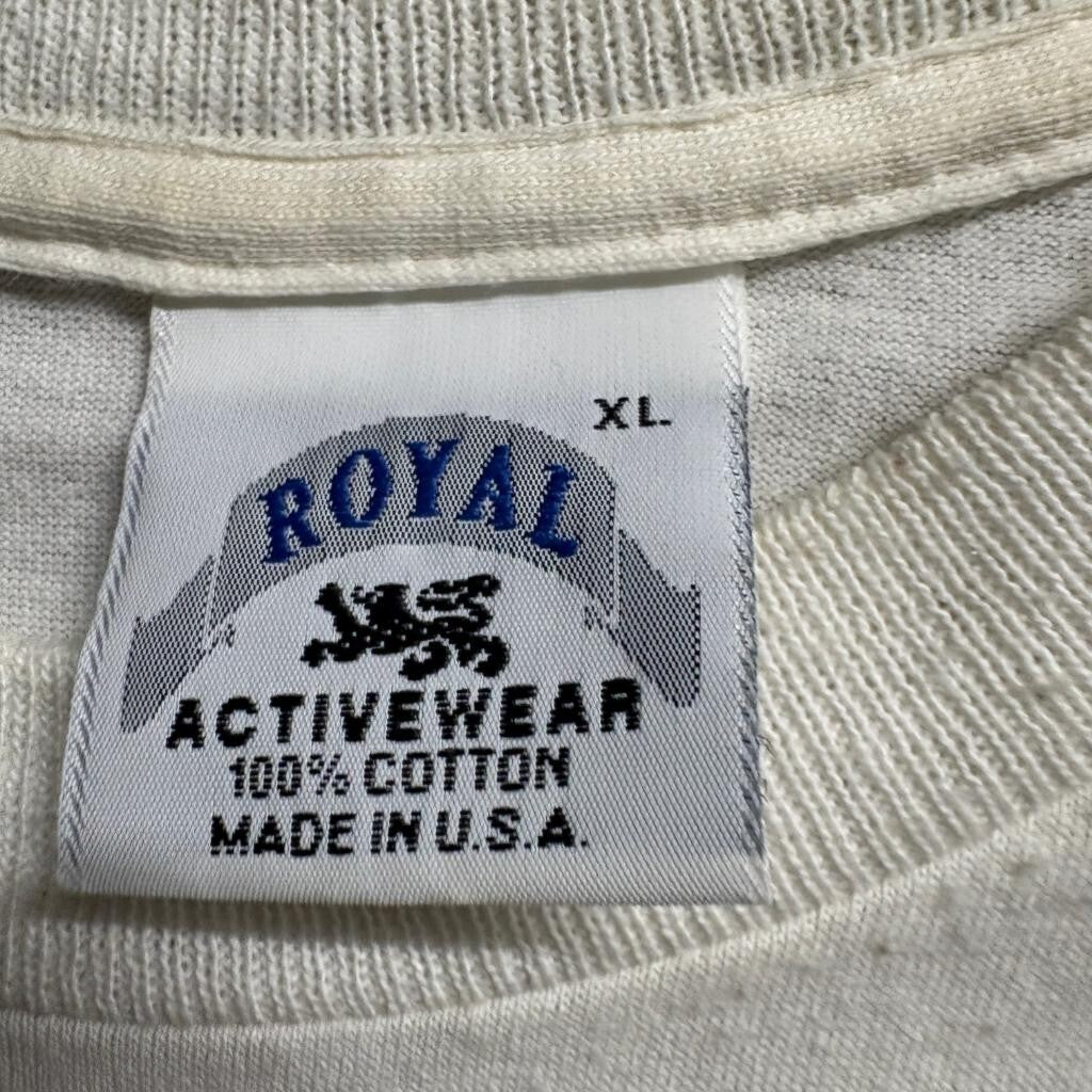 Vintage Fila Italia Embroidered T-Shirt Mens XL White Royal Activewear Made in