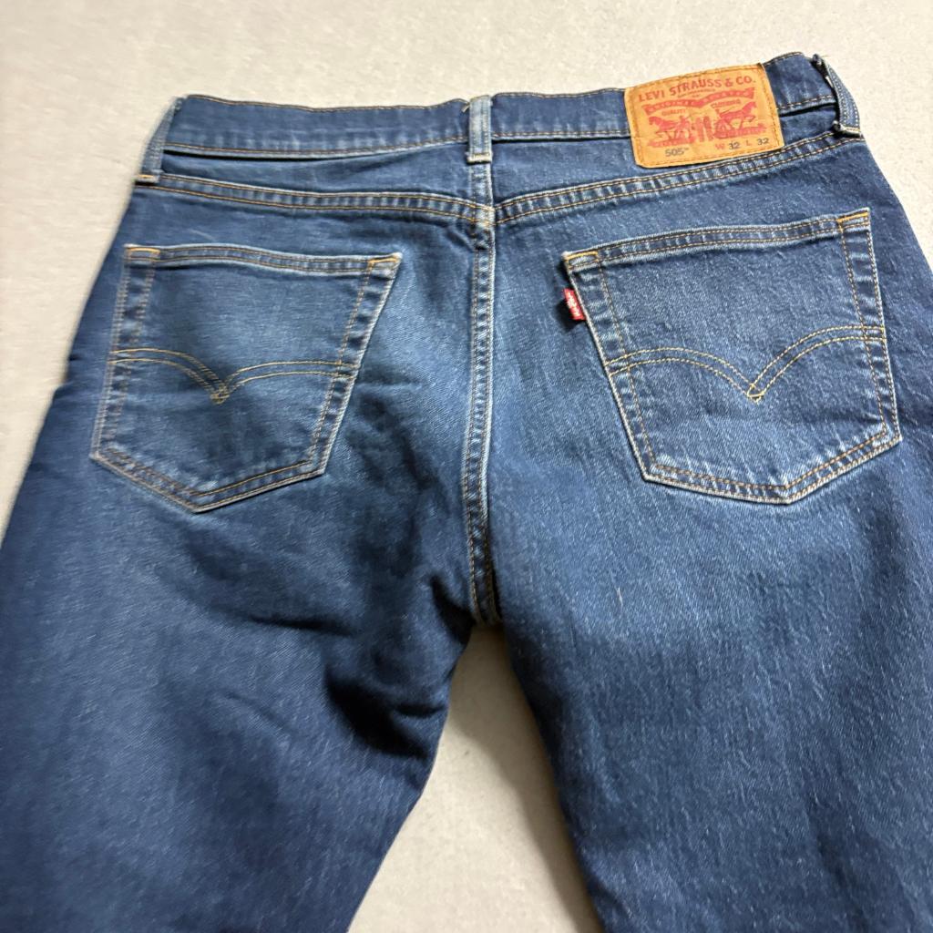 Levi's 505 Regular Fit Straight Leg Jeans Mens 32x32 Blue Denim Medium Wash