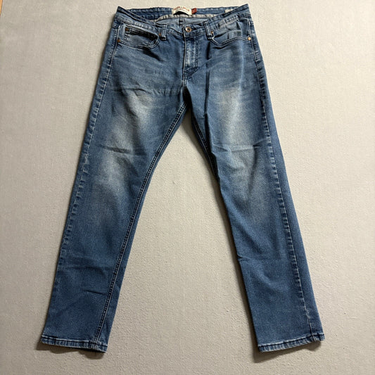 Hudson and Barrow Slim Stretch Jeans Mens 32x30 Blue Denim Medium Wash Pants