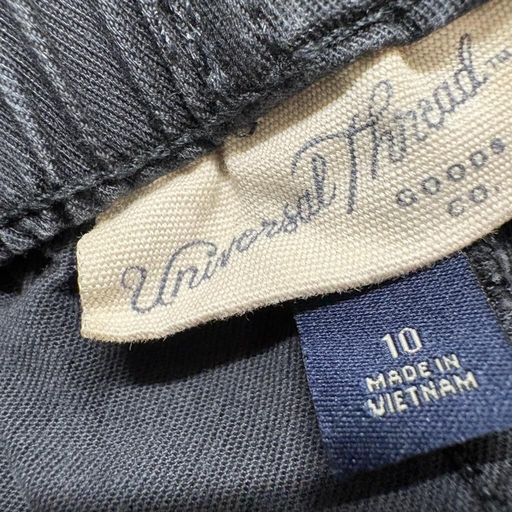Universal Thread Paperbag Waist Pants Womens 10 Black Cotton Lyocell Stretch