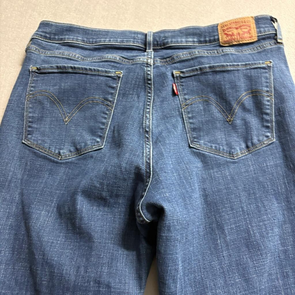 Levis Classic Bootcut Jeans Womens 14M Blue Denim Medium Wash Stretch W32 L32