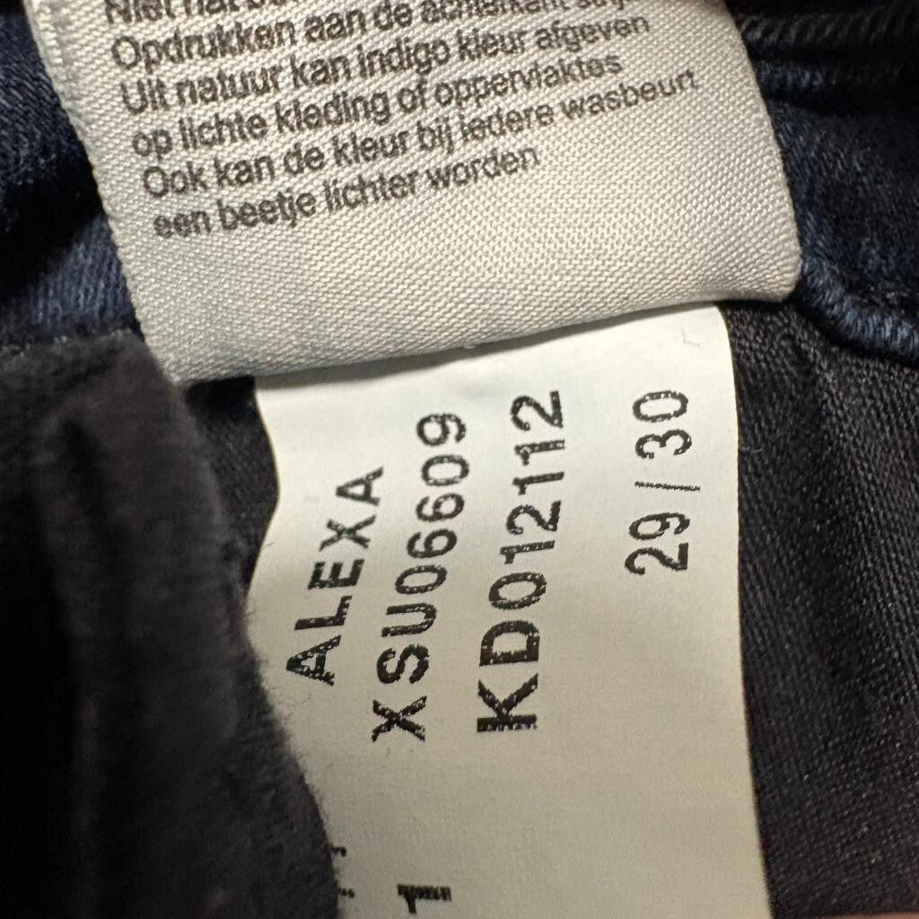Mavi Alexa Mid Rise Skinny Jeans Womens 29/30 Dark Wash Blue Stretch Denim